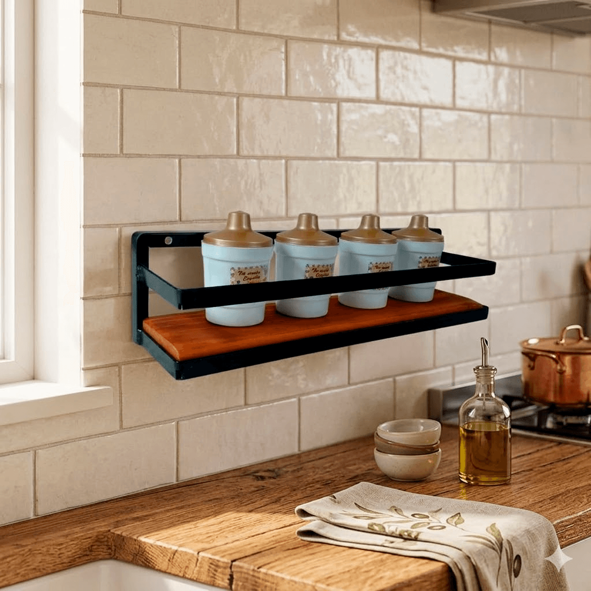 Porta Condimentos de Parede 1 Nível - Suporte Para Temperos